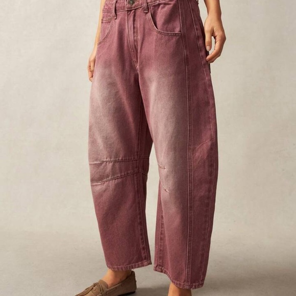 Bohemian mauve barrel jeans - Picture 2 of 5